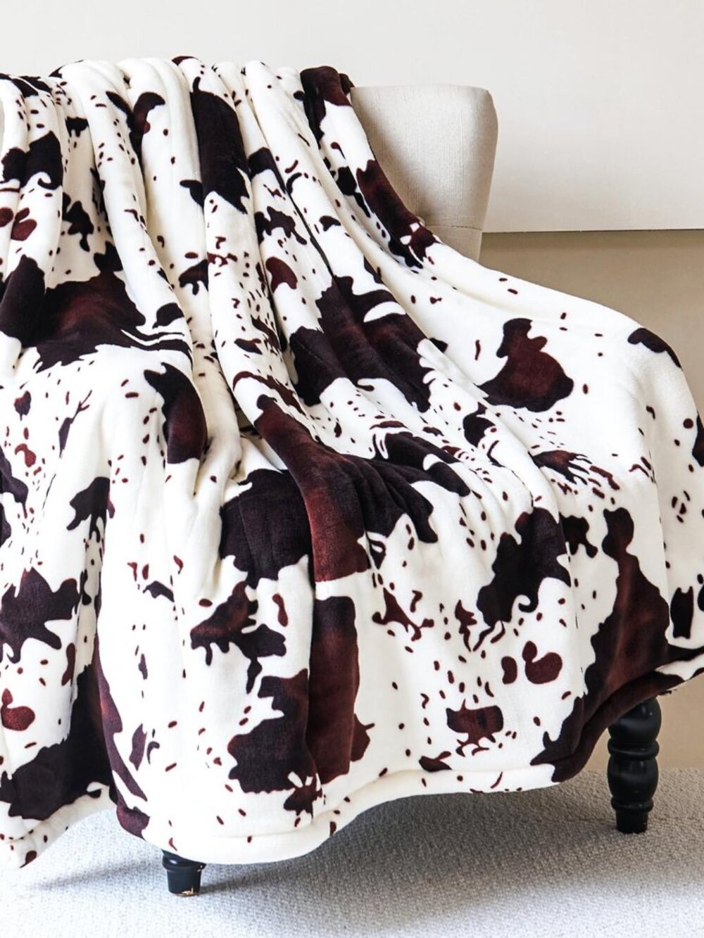 Cow Print Blanket Throw All-Season Throw Warm Blanket Comforter Ultra Soft Blank